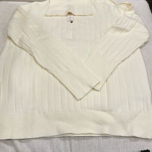 Large Talbots cream ribbed turtleneck